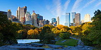 Skyline of Uptown Manhattan around Central Park, New York City, New York, USA, 2012