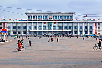 Hamhung train station, Democratic Peoples' Republic of Korea (DPRK), North Korea, 2012