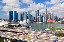 Elevated view over the City Centre and Marina Bay, Singapore, 2012