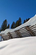 Avalanche prevention fences, St Anton am Arlberg, Tirol, Austria, 2008