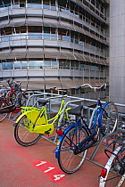 Bicycle park in cental Amsterdam outside the main train station, Holland, Netherlands, 2007