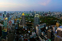 Elavated view over the Bangkok City skyline, Bangkok, Thailand, 2010