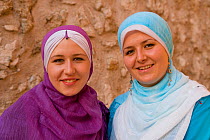 Muslim women wearing traditional clothing in the Old Town, Mostar, Herzegovina, Bosnia and Herzegovina, Balkans 2007