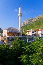 Mosque in the Old Town, Mostar, Herzegovina, Bosnia and Herzegovina, Balkans, 2007