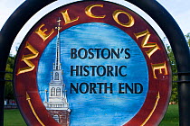 Welcome to Boston sign, Boston, Massachusetts, USA 2009