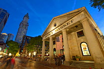 Quincy Market at dusk, Boston, Massachusetts, New England, USA 2009
