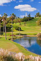 Fairmount Southampton Golf Club and Gibbs lighthouse in background, Southampton Parish, Bermuda 2009