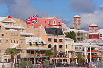 View along Front street and central Hamilton, Bermuda, 2007