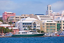 Luxury office buildings lining Hamilton harbour, Bermuda 2007