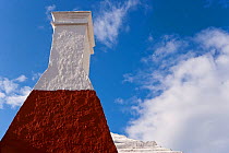 Looking up at traditional chimney in historic town of St George, an UNESCO World Heritage Site, St George's Parish, Bermuda 2007
