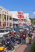 View along the main road, Front Street, in Hamilton, Bermuda 2007