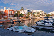 Hamilton Harbour and new luxury office buildings along the waterfront, Hamilton, Bermuda 2007
