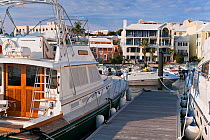 Hamilton Harbour and new luxury office buildings along the waterfront, Hamilton, Bermuda 2007