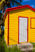 Colourful painted houses in St. John's, Antigua, Antigua and Barbuda, Leeward Islands, Lesser Antilles, Caribbean, West Indies 2008