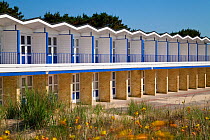 Double decked beach huts, Sandbanks, Poole, Dorset, UK 2009