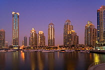 Dubai Marina at night, Dubai, United Arab Emirates, 2007
