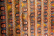 The famous painting on the ceiling of the winged heads of 80 Ethiopian cherubs, Debre Selassie Church, 'Trinity of the Mount of Light', UNESCO World Heritage Site, Gonder, Ethiopia 2005
