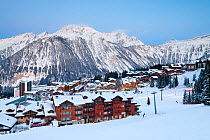 Courchevel 1850 ski resort in the Three Valleys, Les Trois Vallees, Savoie, French Alps, France 2009