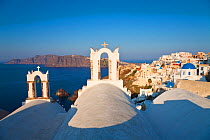The blue domed churches of Oia, Santorini, Cyclades, Greece 2010