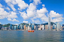 Skyline of Central, Hong Kong Island, from Victoria Harbour, Hong Kong, China, 2009