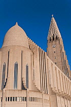 Hallgrimskirkja, the vast modernist church that looms over Reykjavik, Iceland 2006