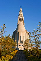 Hallgrimskirkja, the vast modernist church that looms over Reykjavik, Iceland 2006