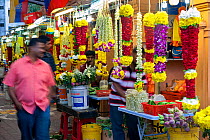 Flower market on Jalan Tun Sambantham, Little India, Kuala Lumpur, Malaysia 2012