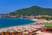 Plaza Becici (Becici Beach) and the Adriatic Sea, Becici, Budva Riviera, Montenegro, Balkans 2007