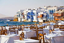 Seaside cafe at Little Venice, Mykonos (Hora), Cyclades Islands, Greece, 2010