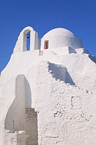 Traditional white church, Mykonos (Hora), Cyclades Islands, Greece, 2010