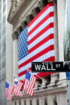 Wall Street and the New York Stock Exchange signs, downtown Financial District, Manhattan, New York City, USA 2009