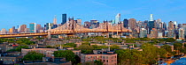 Panoramic view of Queensboro Bridge and Mid town Manhattan, New York City, USA 2009