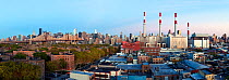 Panoramic view of Queensboro Bridge and Mid town Manhattan, New York City, USA 2009. No release available.