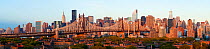 Panoramic view of Queensboro Bridge and Mid town Manhattan, New York City, USA 2009