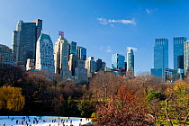 Wollman Ice rink in Central Park, Manhattan, New York City, USA December 2009
