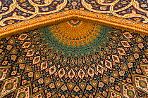 Elaborate wall detail inside the Sultan Qaboos Hall, Al-Ghubrah or Grand Mosque, Muscat, Oman 2007