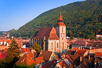 Piata Sfatului, the centre of medieval Brasov, the main landmark in Brasov is the Black Church (Biserica Neagra), the largest Gothic church between Vienna and Istanbul, still used by German Lutherans...