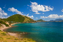 Frigate Bay located southeast of Basseterre is an isthmus with the calm Caribbean-side Frigate Bay beach, St Kitts, St Kitts and Nevis, Leeward Islands, Lesser Antilles, Caribbean, West Indies 2008