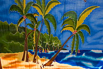 Tropical scene painting in French Marigot, St Martin, Netherland Antilles, Leeward Islands, Lesser Antilles, Caribbean, West Indies 2008