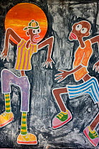 Colourful artwork in Grand-Case on the French side, St Martin, Netherland Antilles, Leeward Islands, Lesser Antilles, Caribbean, West Indies 2008