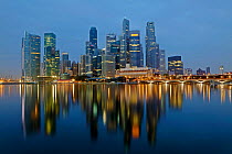 City Skyline and Financial district at dawn, Singapore 2009