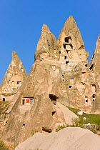 Old troglodytic cave dwellings in Uchisar, Cappadocia, Anatolia, Turkey, 2008