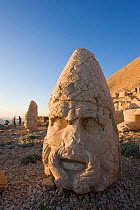 Ancient carved stone heads of the gods, head of Zeus, Nemrut Dagi (Nemrut Dag), on the summit of Mount Nemrut, UNESCO World Heritage Site, Cappadocia, Anatolia, Turkey, 2008