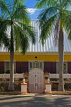 Government Hill in Charlotte Amalie's historical district offers places to visit like the Government House, the 99 Steps, Blackbeard's Castle and the Haagensen House museum, St Thomas, US Virgin Islan...