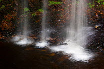 Waterfall detail with time lapse blur. Craigengillan Estate, Ayrshire, Scotland