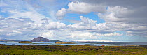 Lake Myvatn, panoramic landscape, Iceland, June 2006