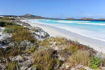 Lucky Bay, used as a safe anchorage by Mathew Flinders on 9 Jan 1802, during his circumnavigation of Australia, Cape Le Grand National Park, Western Australia, July 2011  .
