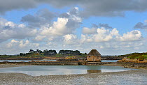 Brehat island with tide mill, Cotes d'armor, Brittany, France, April 2012