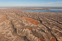 Aerial view of desert near Lake Eyre north, South Australia, June 2011