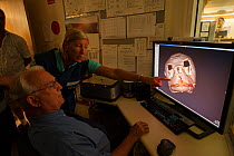 X-ray facilities at Cairns Diagnostic Imaging. The CT scan of injured turtle 'Angie' from the Cairns Turtle Rehabilitation Centre, Queensland, Australia, December 2011